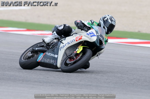 2010-06-26 Misano 0867 Rio - Supersport - Free Practice - Vittorio Iannuzzo - Triumph Daytona 675